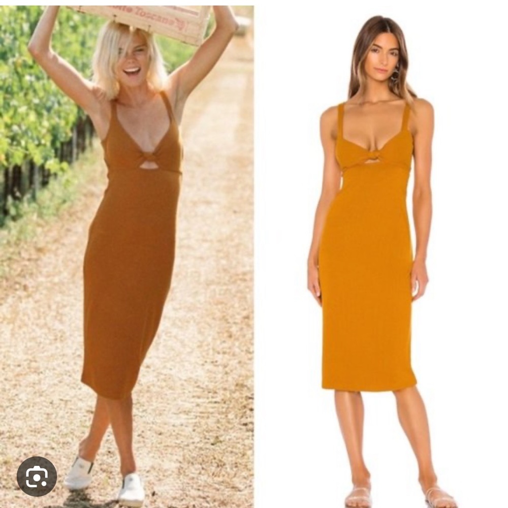 NWT L Space Kaia Dress sz L ribbed cut out